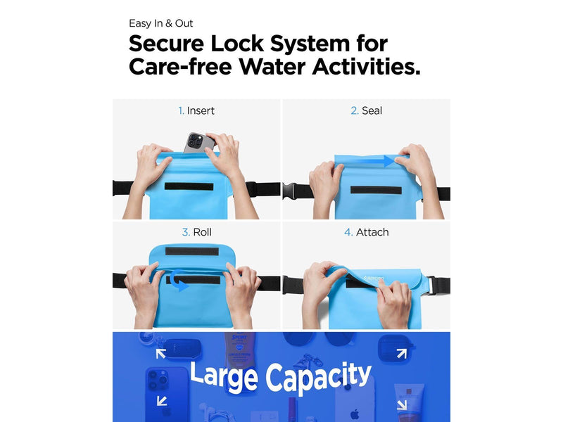 Spigen Aqua Shield WaterProof Waist Bag A620 2 Pack - sea blue