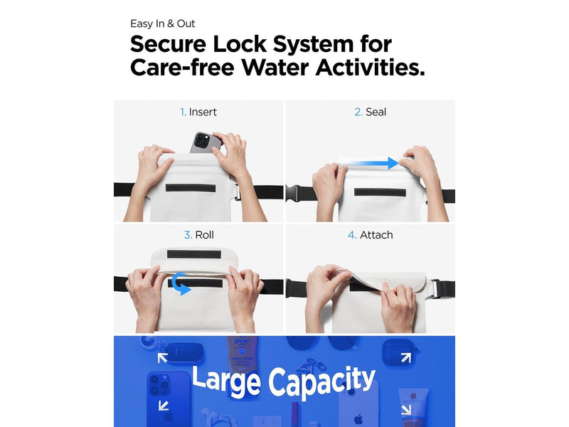Spigen Aqua Shield WaterProof Waist Bag A620 2 Pack - snow white