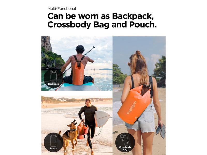 Spigen Aqua Shield WaterProof Dry Bag 20L + 2L A630 - sunset orange