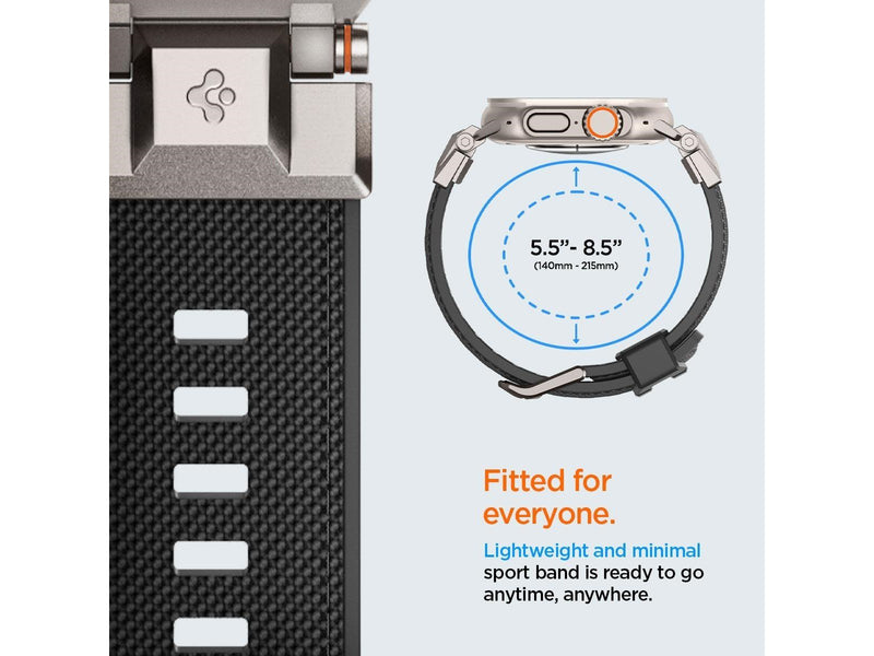 Spigen Dura Pro Armor Band - black - Apple Watch 49mm/45mm/44mm/42mm