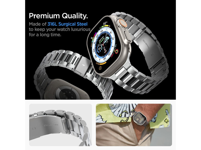 Spigen Modern Fit 316L Band - silver - Apple Watch 49mm/45mm/44mm/42mm