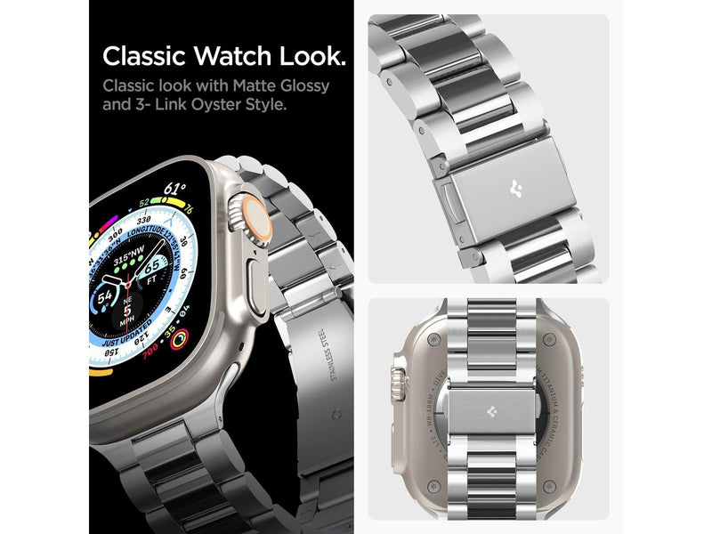 Spigen Modern Fit 316L Band - silver - Apple Watch 49mm/45mm/44mm/42mm