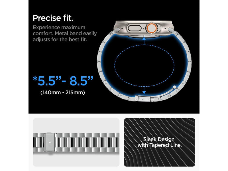 Spigen Modern Fit 316L Band - silver - Apple Watch 49mm/45mm/44mm/42mm