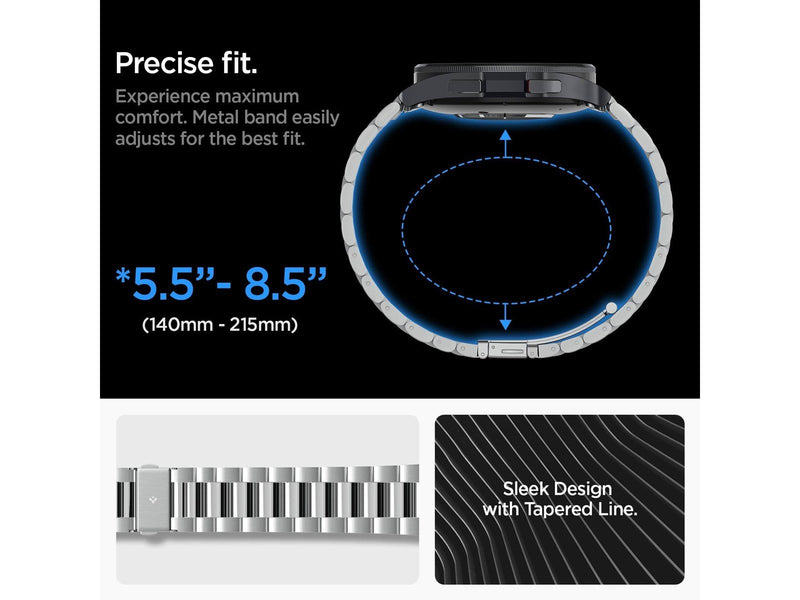 Spigen Modern Fit 316L Band - silver - Samsung Galaxy Watch6 Classic 47mm