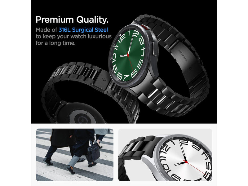 Spigen Modern Fit 316L Band - black - Samsung Galaxy Watch6 Classic 47mm