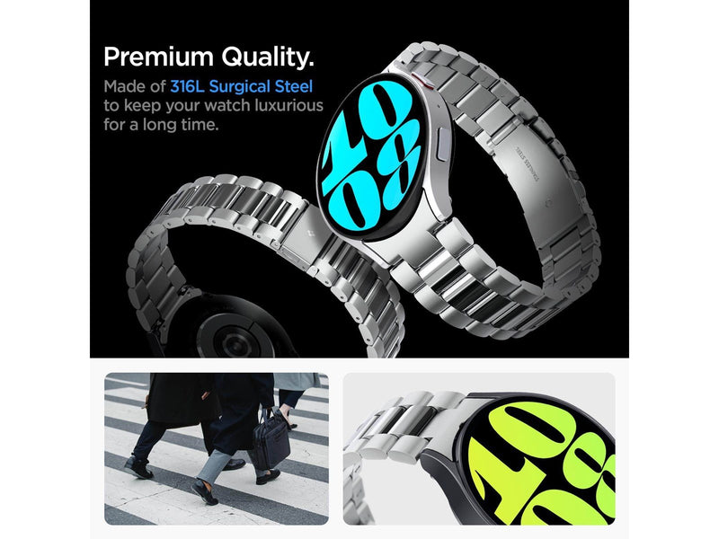 Spigen Modern Fit 316L Band - silver - Samsung Galaxy Watch6 44m