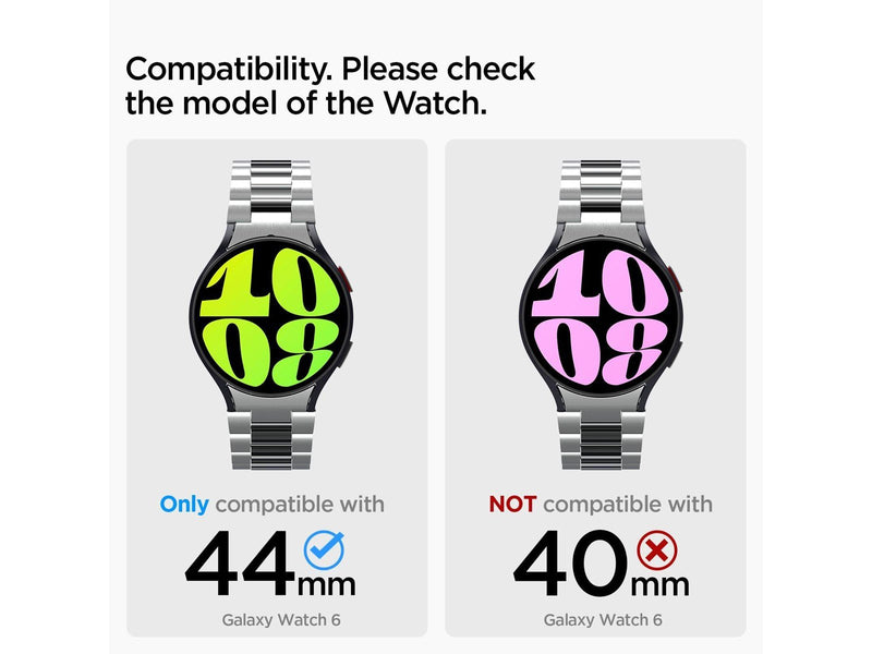 Spigen Modern Fit 316L Band - silver - Samsung Galaxy Watch6 44m