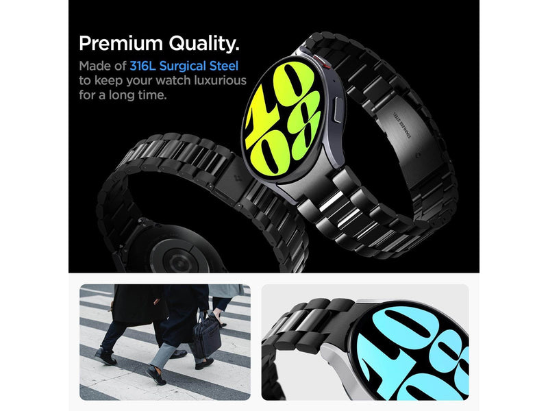 Spigen Modern Fit 316L Band - black - Samsung Galaxy Watch6 44m