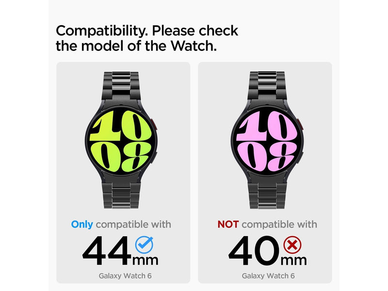 Spigen Modern Fit 316L Band - black - Samsung Galaxy Watch6 44m