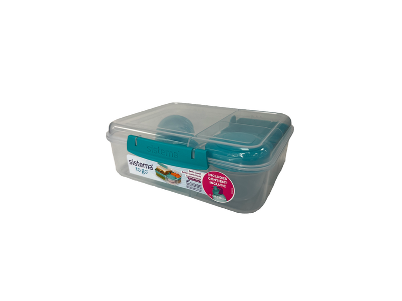 Sistema 1.65L Bento Lunch with 330ml Bottle