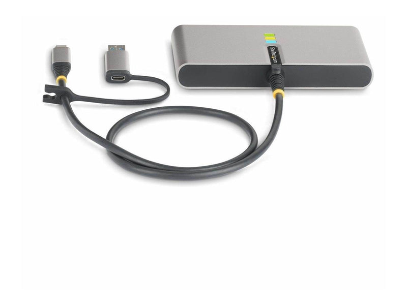 StarTech.com 2-Port USB-C/USB-A Hub with GbE and RS232 Serial 2x USB-A - hub - 2 ports USB-Hubs - 2 - Grau