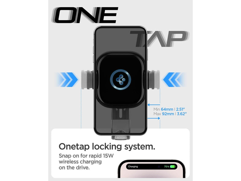 Spigen OneTap Universal Wireless Car Charger for Airvent - black