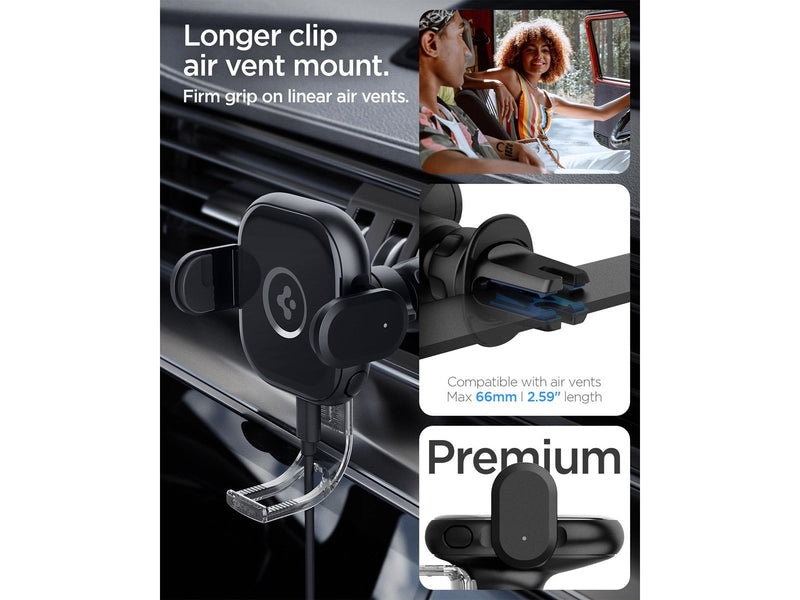 Spigen OneTap Universal Wireless Car Charger for Airvent - black