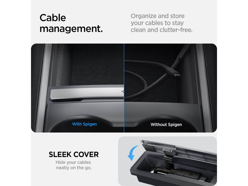 Spigen Tesla Cable Organizer Station - black - Tesla Model Y/3