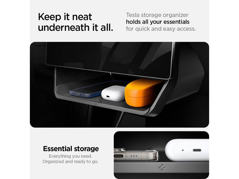 Spigen Tesla Under Screen Storage Organizer - black - Tesla Model Y/3