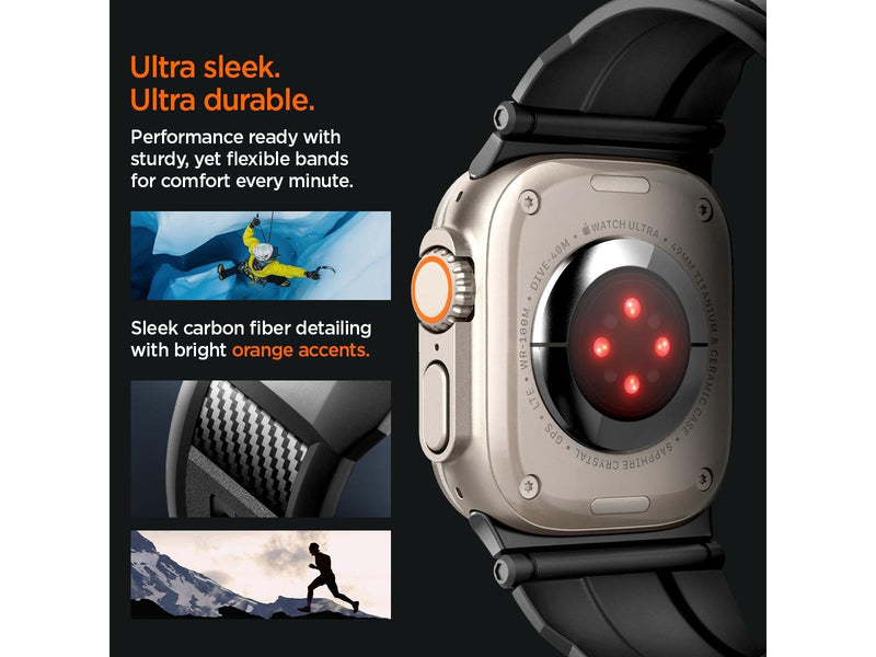 Spigen Rugged Ultra Band - matte black - Apple Watch 49mm/45mm/44mm/42mm