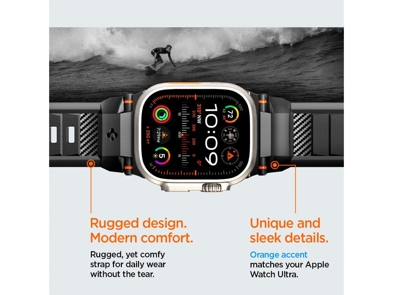 Spigen Rugged Ultra Band - matte black - Apple Watch 49mm/45mm/44mm/42mm