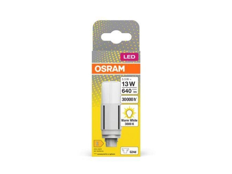 Osram LED-Lampe DULUX LED D vertical 5.5W/830 (13W) G24D-1 EM/230V G24d-1