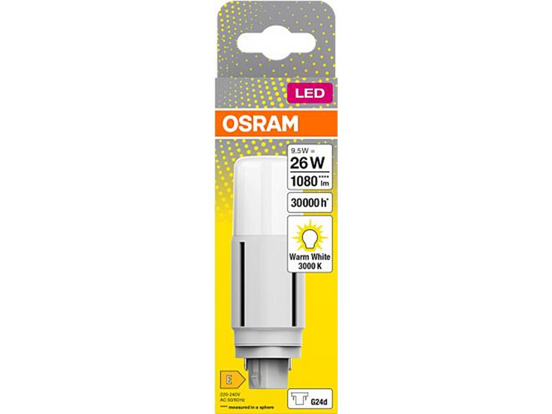 Osram LED-Lampe DULUX LED D vertical 9.5W/830 (26W) G24D-3 EM/230V G24d-3