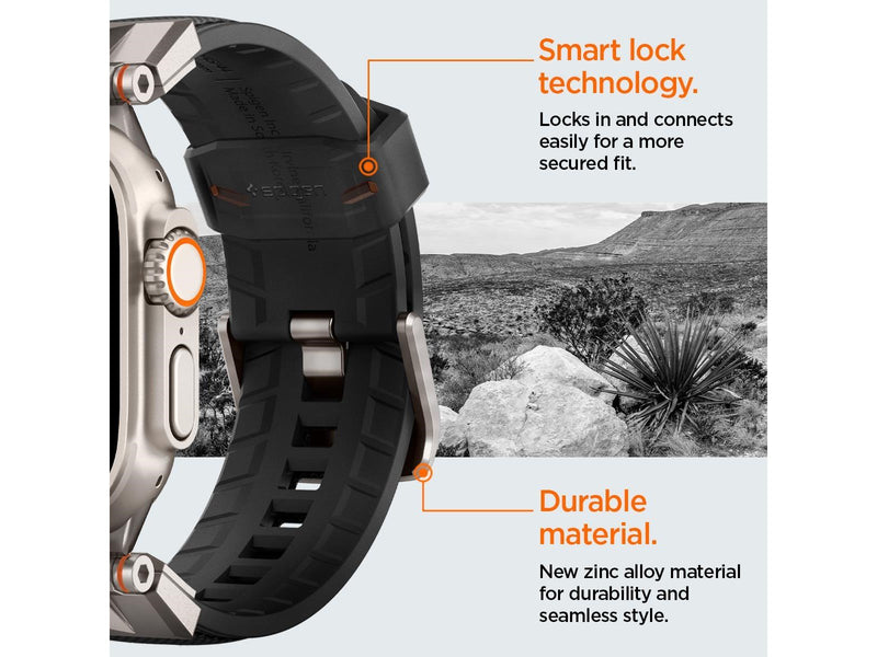 Spigen DuraPro Armor - black - Apple Watch Ultra 2/1 49mm / 9/8/7 45mm / SE/6/5/4 44mm / 3/2/1 42mm