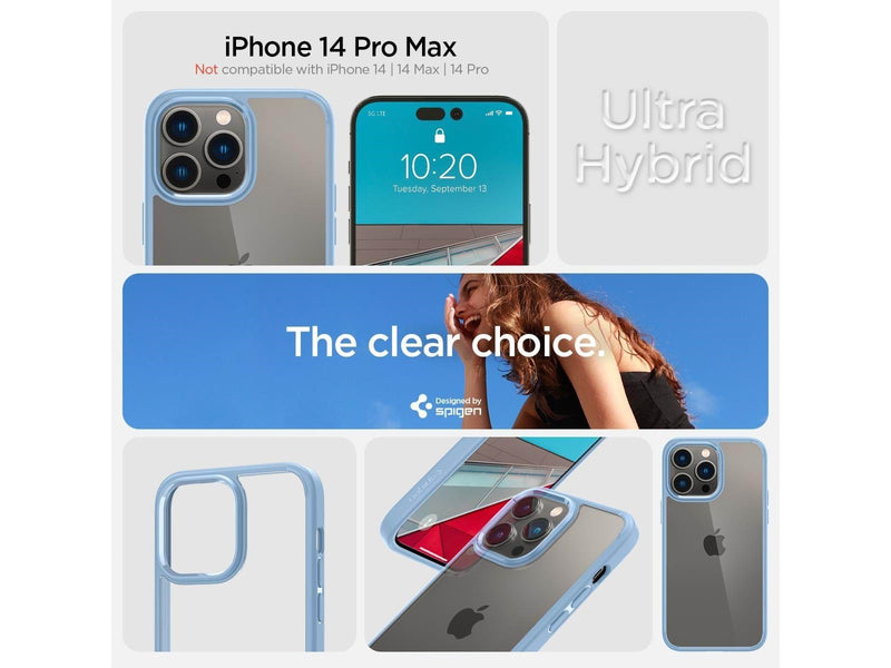 Spigen Crystal Hybrid - sierra blue - iPhone 14 Pro Max