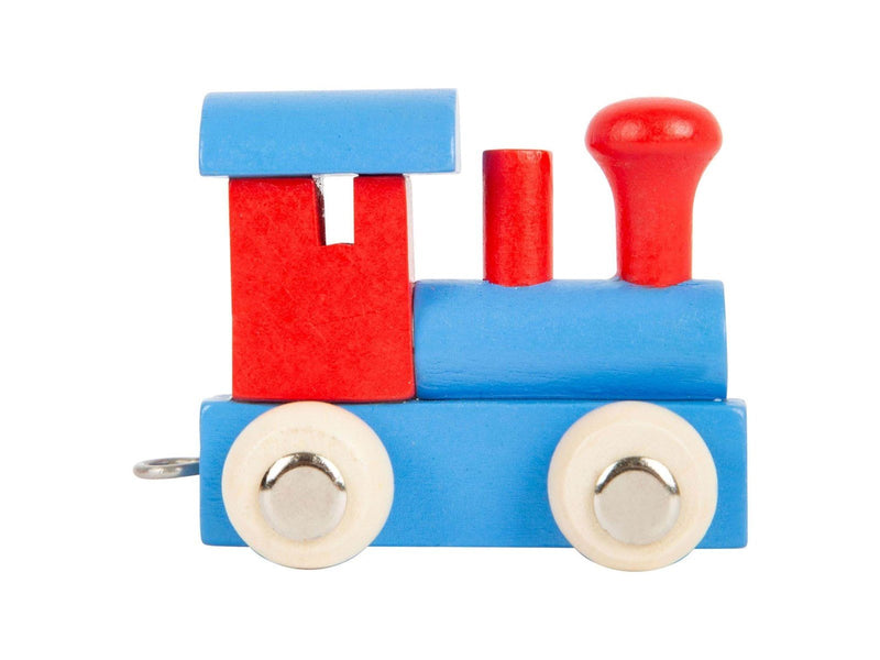 Small Foot - Wooden Letter Train Locomotive Red/Blue