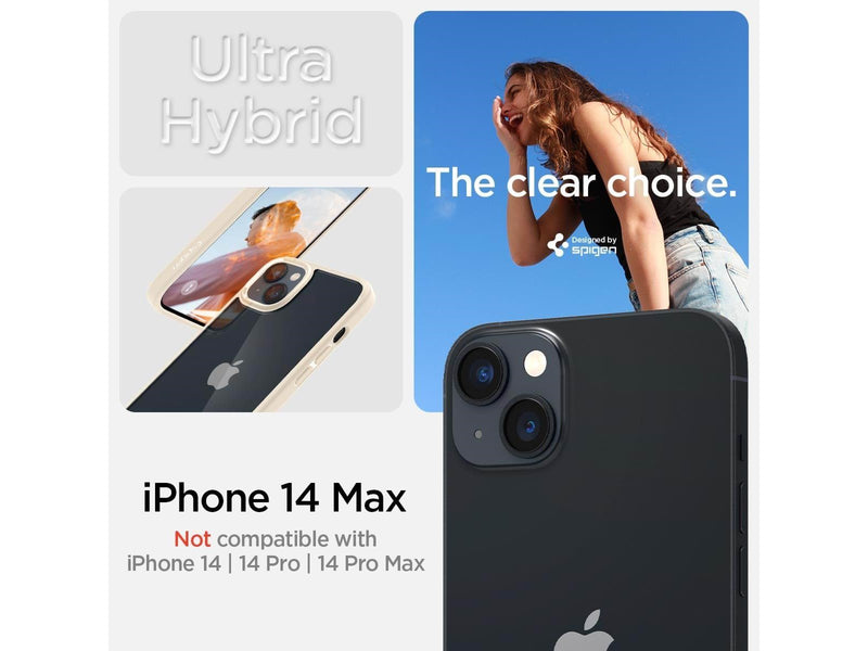 Spigen Crystal Hybrid - sand beige - iPhone 14 Plus