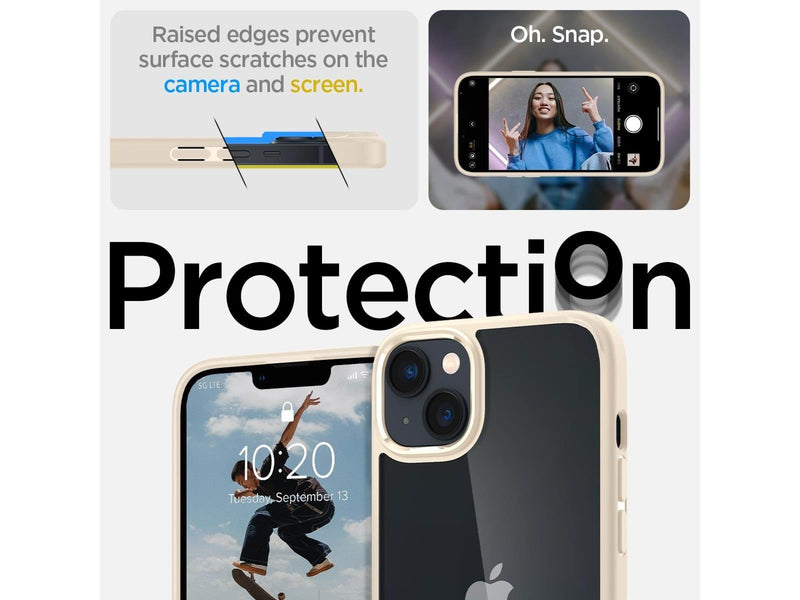 Spigen Crystal Hybrid - sand beige - iPhone 14 Plus