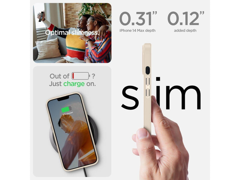 Spigen Crystal Hybrid - sand beige - iPhone 14 Plus