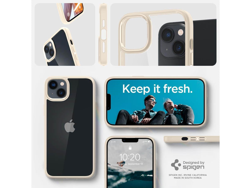 Spigen Crystal Hybrid - sand beige - iPhone 14 Plus
