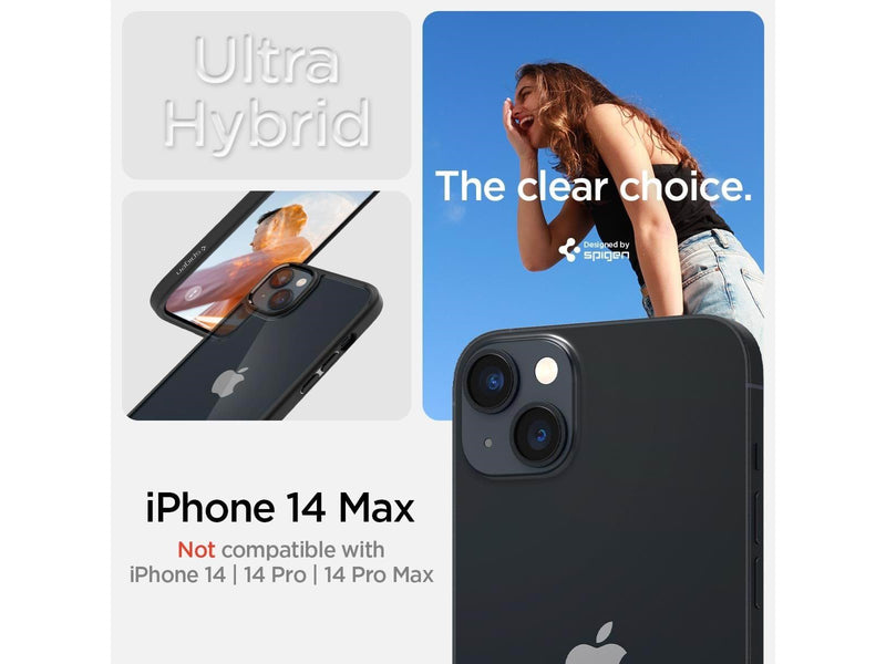 Spigen Crystal Hybrid - matte black - iPhone 14 Plus