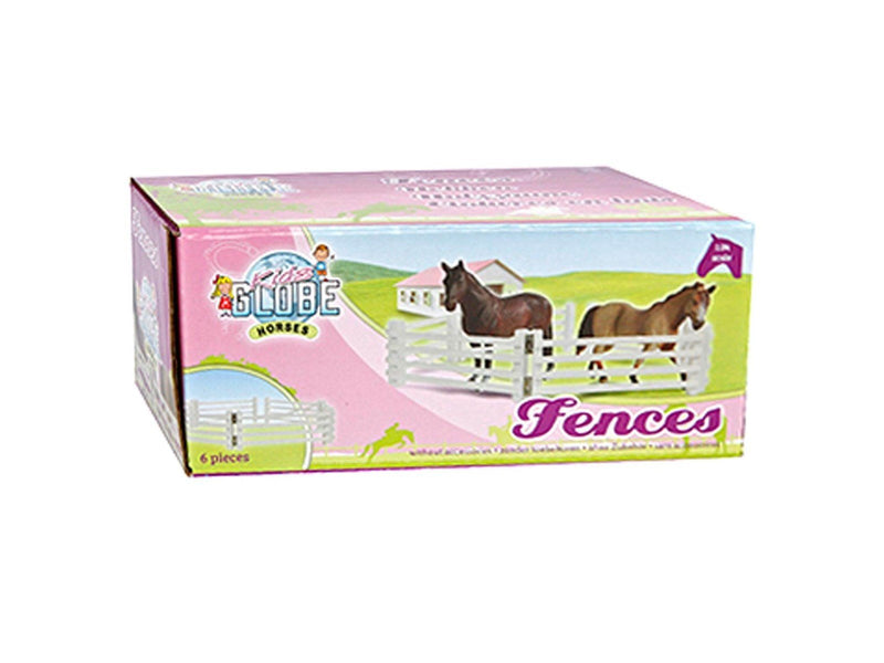 Kids Globe 6 Wooden Fences 1:24 White