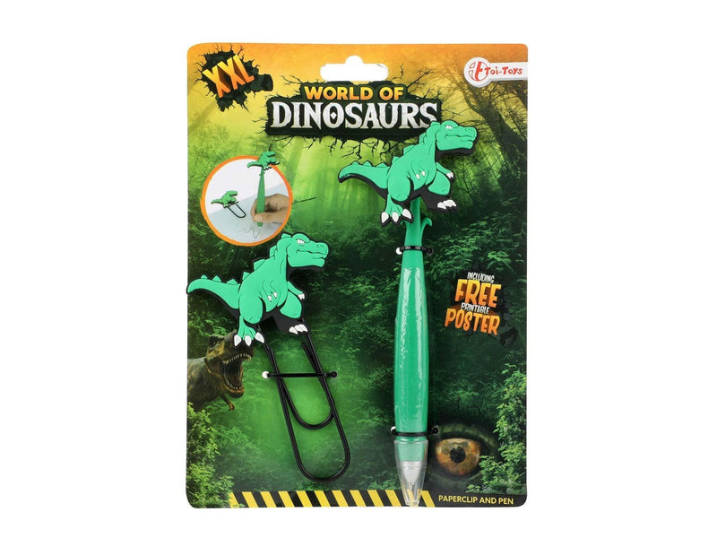 Toi-Toys Dinosaur Mega Paperclip with Pen