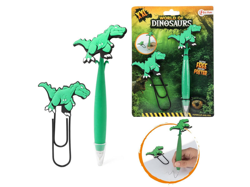 Toi-Toys Dinosaur Mega Paperclip with Pen