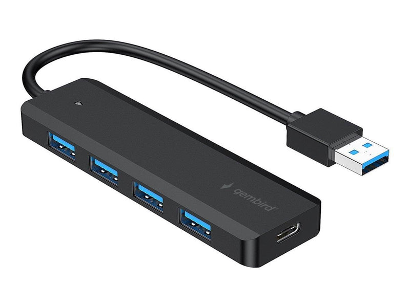 Gembird UHB-U3P4P-02 - hub - 4 ports USB-Hubs - USB 3.2 - 4 - Schwarz