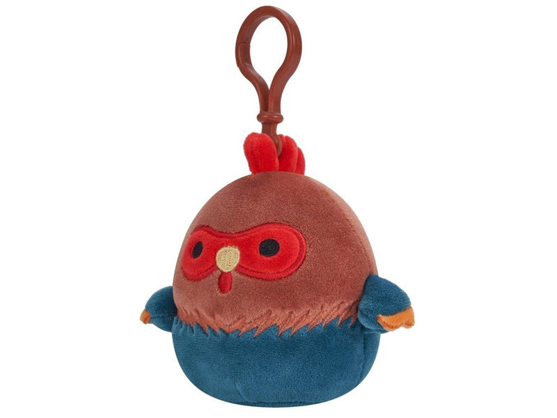 Squishmallows  Brown and Blue Rooster - 9 cm P15 Clip On