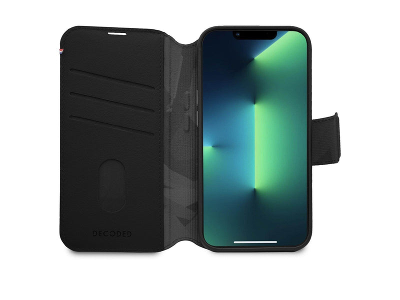 Decoded Leather Detachable Wallet - black - iPhone 14 Plus
