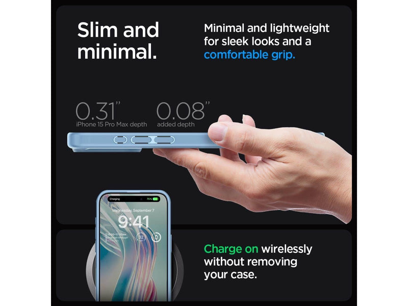 Spigen Crystal Hybrid - sierra blue - iPhone 15 Pro Max