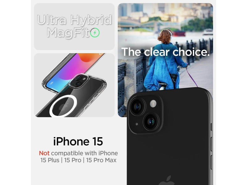Spigen Crystal Hybrid MagSafe - white - iPhone 15