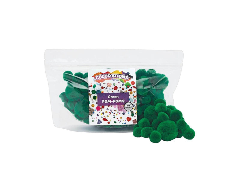 Colorations - Pom Poms Green 100pcs.