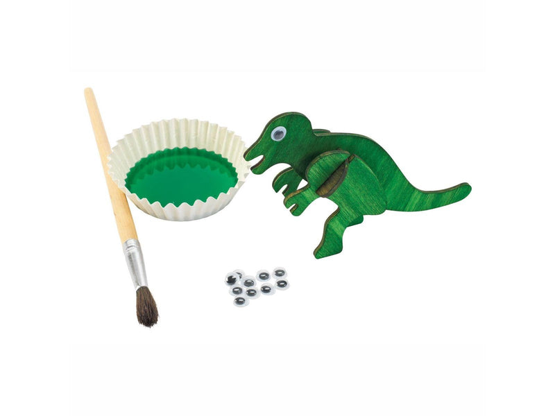 Colorations - Create and Decorate your Wooden 3D Puzzle Dinosaur Set of 4