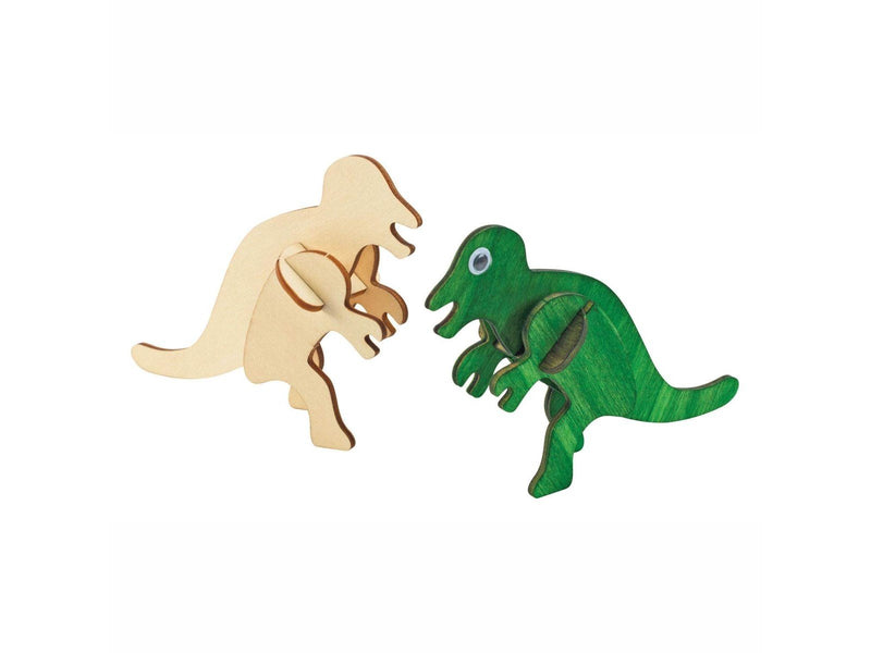 Colorations - Create and Decorate your Wooden 3D Puzzle Dinosaur Set of 4