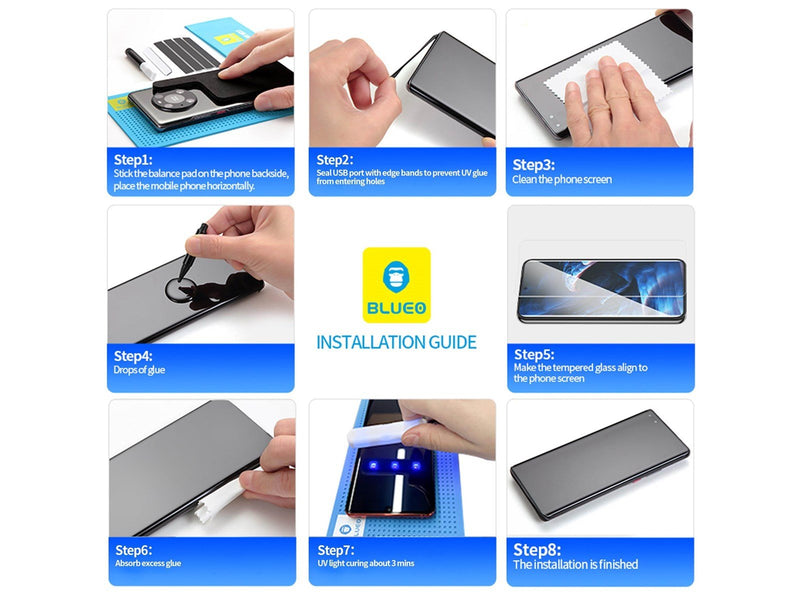 Blueo Full Cover 3D UV Glass - Samsung Galaxy S24 Ultra