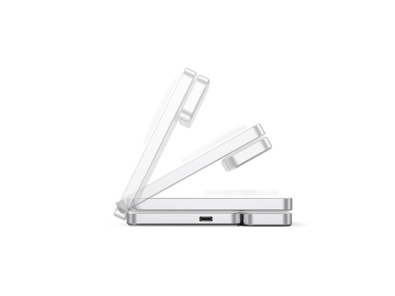 Mobile Origin Qi2 CompactStand 3in1 - white/silver