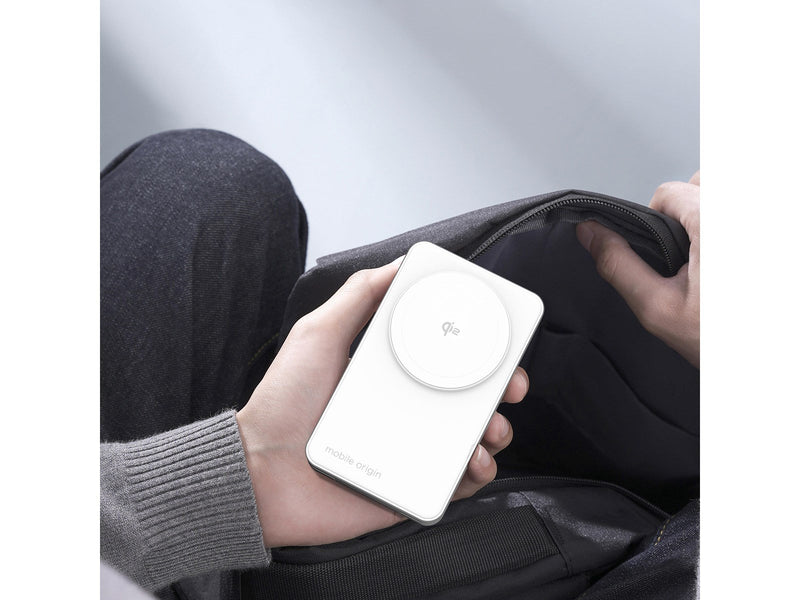 Mobile Origin Qi2 CompactStand 3in1 - white/silver