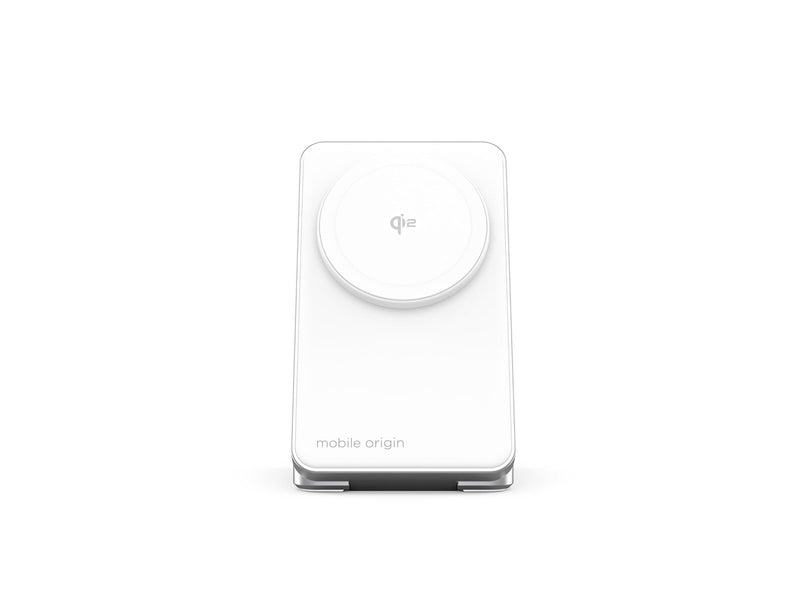 Mobile Origin Qi2 CompactStand 3in1 - white/silver