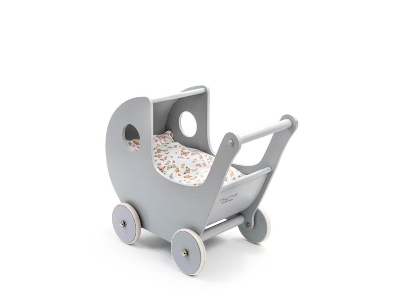 Smallstuff Wooden Doll Stroller - Gray