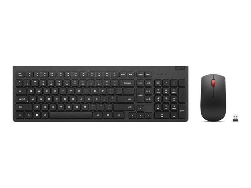 Lenovo Essential Wireless Combo Gen 2 - keyboard and mouse set - German - black Input Device - Tastatur & Maus Set - Deutsch - S