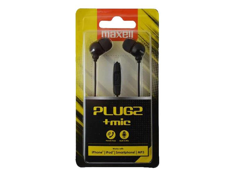 Maxell Plugz + Mic - Earphones with Mic