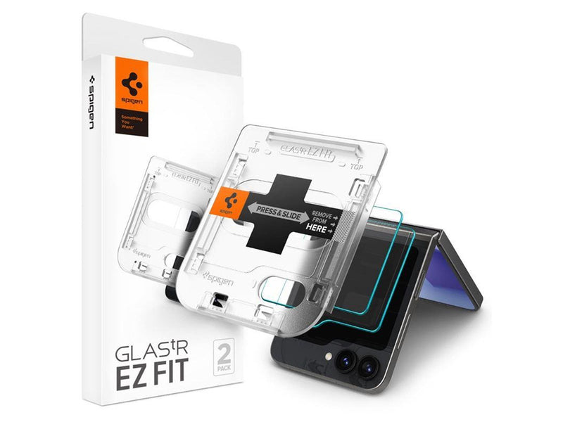 Spigen Glass tR EZ Fit Cover 2 Pack - Samsung Galaxy Z Flip6